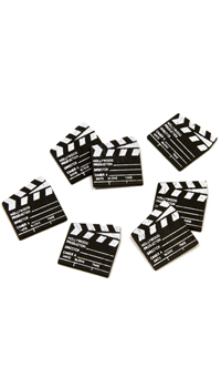 CLAP DE CINEMA, LOT DE 25 - Accessoires à parsemer - Décos tables - Mariages, baptêmes, communions - Fête en Fête - Déguisements, mariages, baptêmes, articles de fête, halloween 