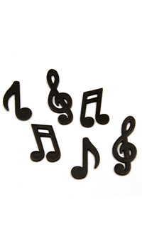 NOTES DE MUSIQUE NOIRES, LOT DE 24 - Accessoires à parsemer - Décos tables - Mariages, baptêmes, communions - Fête en Fête - Déguisements, mariages, baptêmes, articles de fête, halloween 