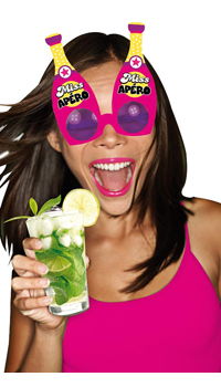 LUNETTES MISS APERO - Lunettes - Accessoires - Déguisements et accessoires - Fête en Fête - Déguisements, mariages, baptêmes, articles de fête, halloween 